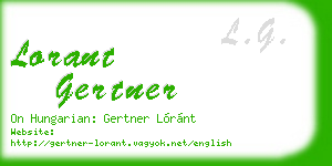 lorant gertner business card