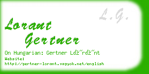 lorant gertner business card